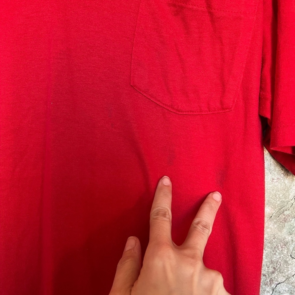 V I N T A G E Red Men's Polo Shirt - Picture 3 of 4